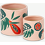 Picture of Poseidon Set of 2 Tropical Palm Print Planters, Multi
