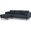 Picture of Scott 4 Seater Left Hand Facing Chaise End Corner Sofa, Cuba Blue Weave