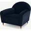 Picture of Carlton Armchair, Ink Blue Velvet