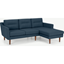 Picture of Walker Right Hand Facing Chaise Corner Sofa, Orleans Blue