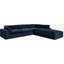 Picture of Samona Right Hand Facing Full Corner Sofa, Dark Blue Velvet