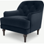 Picture of Flynn Armchair, Sapphire Blue Velvet