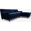 Picture of Orson Right Hand Facing Chaise End Corner Sofa, Ink Blue Velvet