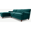 Picture of Orson Left Hand Facing Chaise End Corner Sofa, Seafoam Blue Velvet