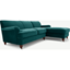 Picture of Orson Right Hand Facing Chaise end Corner Sofa, Seafoam Blue Velvet