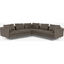 Picture of Vento 5 Seater Corner Sofa, Texas Grey Leather