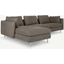Picture of Vento 3 Seater Left Hand Facing Chaise End Sofa, Texas Grey Leather