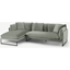 Picture of Malini Left Hand Facing Chaise End Sofa, Sage Green Velvet