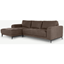 Picture of Luciano Left Hand Facing Corner Sofa, Texas Charcoal Grey Leather