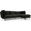 Picture of Wes 3 Seater Chaise End Corner Sofa, Mourne Grey Velvet
