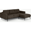 Picture of Jarrod Right Hand facing Chaise End Corner Sofa, Truffle Brown Leather