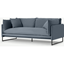 Picture of Malini 3 Seater Sofa, Jeans Blue Cotton & Linen Mix
