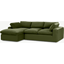 Picture of Samona Left Hand Facing Chaise End Sofa, Pistachio Green Velvet