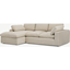 Picture of Samona Left Hand Facing Chaise End Sofa, Natural Cotton & Linen Mix