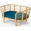 Picture of Syla Rattan Pet Bed, Natural & Green, S/M