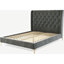 Picture of Romare King size Bed, Steel Grey  Velvet with BrassLegs