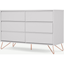 Picture of Elona 120cm Compact Wide Chest, Light Grey & Copper Legs