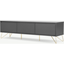 Picture of Elona Wide Media Unit, Charcoal & Brass