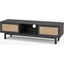 Picture of Pavia Wide TV Stand, Natural Rattan & Black Wood Effect
