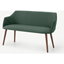 Picture of Lule Dining Bench, Bay Green & Walnut Leg