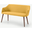 Picture of Lule Dining Bench, Yellow & Walnut leg