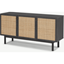 Picture of Pavia Sideboard, Natural Rattan & Black Wood Effect