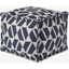 Picture of Oblique Indoor/ Outdoor Square Pouffe, Teal Blue & Grey