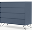 Picture of Elona Chest of Drawers, Slate Blue & Black