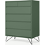 Picture of Elona Tall Multi Chest of Drawers, Fern Green & Black