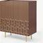 Picture of Parvell Hallway Storage Cabinet, Burgundy & Gold