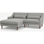 Picture of Herton Left Hand Facing Small Chaise End Corner Sofa, Mountain Grey