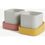 Picture of Hase Set of 2 Concrete Planters, Pink & Mustard