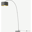 Picture of Sweep Arc Overreach Floor Lamp, Matt Grey with Brass