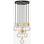 Picture of Othello Chandelier Lamp, Black & Brushed Brass
