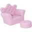 Picture of HOMCOM PU Leather Kids Set:1 x Armchair, 1x Stool-Pink
