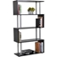 Picture of HOMCOM Wooden S Shape Storage Unit Bookshelf-Black