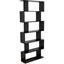 Picture of HOMCOM 6 Shelves Bookshelf S Shape-Black
