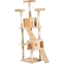 Picture of PawHut Cat Tree Kitten Kitty Scratching Scratcher Post Climbing Tower Activity Center House Cream