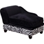 Picture of PawHut Fabric Pet Sofa, 57L x 34W x 36H cm-Black,Zebra-stripe