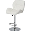 Picture of HOMCOM PU Leather Bar Swivel Stool Kitchen Pub Dining Chair Gas Lift Metal Chrome Base Adjustable Height-White