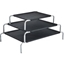 Picture of PawHut Elevated Pet Bed Portable Camping Raised Dog Bed w/ Metal Frame Black (Medium)