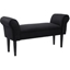 Picture of HOMCOM Bed End Side Chaise Lounge Sofa Window Seat Arm Bench Wooden Leg Fabric Cover-Black