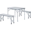 Picture of Outsunny 3 pcs Picnic Table Bench Set, Foldable, Aluminum Alloy