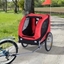 Picture of Pawhut Folding Bicycle Pet Trailer Dog Bike Jogger Travel Carrier W/Removable Cover-Red