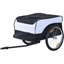Picture of HOMCOM Folding Bike Trailer Cargo in Steel Frame Extra Bicycle Storage Carrier with Removable Cover and Hitch (White and Black)