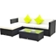Picture of Outsunny 5 PCS Rattan Sofa Set-Black
