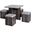 Picture of HOMCOM 5 Pcs Dining Table Set, Particle Board-Grey