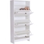 Picture of HOMCOM Shoe Storage Cabinet With 3 Drawers, Chipboard-White