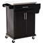 Picture of HOMCOM Kitchen Island, MDF, Stainless Steel Top-Black