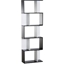 Picture of HOMCOM Particle Board 5-tier Bookcase Storage Display Shelving S Shape design Unit Divider Black